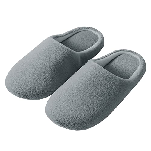 Pantoffeln Herren, Lustig Hausschuhe Warme Slippers Feste Sohle Flauschig Rutschfeste Filzpantoffeln Plüsch Hauspantoffeln Schuhe Gäste Filzhausschuhe Weiche Winterhausschuhe von Generic