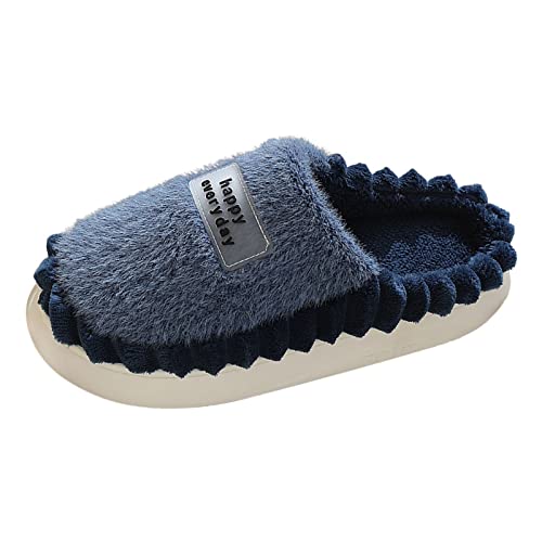 Pantoffeln Herren, Winter Filzpantoffeln Kuschel Hausschuhe Lustig Rutschfeste Weiche Slippers Feste Sohle Filzhausschuhe Schlappen Memory Foam Gäste Herrenhausschuhe Kuschelige Hauspantoffeln von Generic