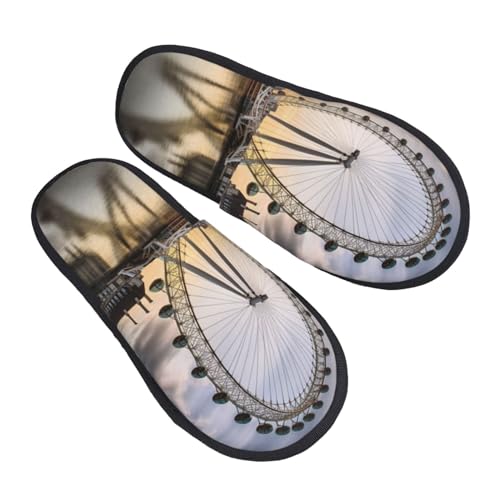 Pantoffeln London Eye Gedruckt Leichte Baumwolle Pantoffeln Rutschfeste Slippers Für Unisex Den Alltag Weihnachten L von Generic