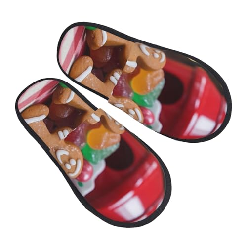 Pantoffeln Mann Süßigkeiten Scuff Baumwolle Pantoffeln Luxuriös Slippers Für Den Alltag Weihnachten Drinnen M von Generic