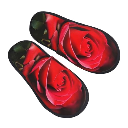 Pantoffeln Rose Rutschfeste Slippers Leichte Hauspantoffeln Für Unisex Weihnachten Schlafzimmer L von Generic