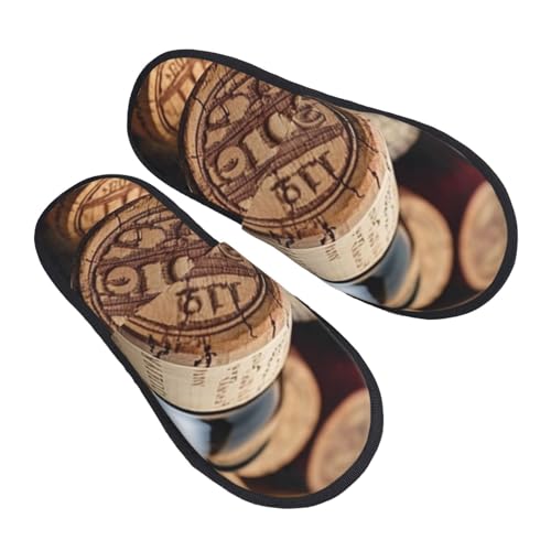 Pantoffeln Weinflasche Bedruckt Weiches Hauspantoffeln Kunstalpaka Baumwolle Pantoffeln Für Den Alltag Weihnachten Drinnen L von Generic