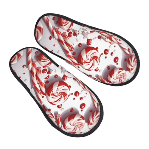Pantoffeln Zuckerstange Scuff Hauspantoffeln Flauschiges Slippers Für Weihnachten Unisex Schlafzimmer M von Generic