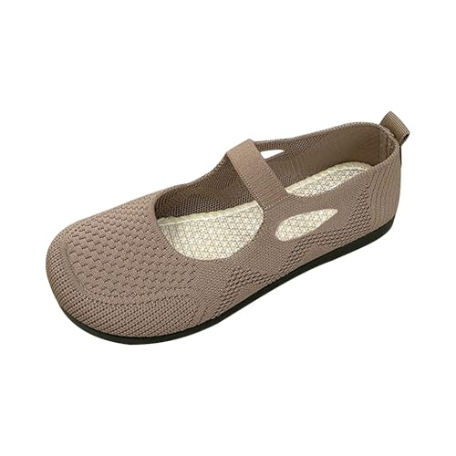 Pantoletten Bequemer Damen Runde Zehe Stricken Orthopädische Turnschuhe rutschfeste Turnschuhe Joggingschuhe Bequemer Freizeitschuhe Lightweight Fitnessschuhe von Generic