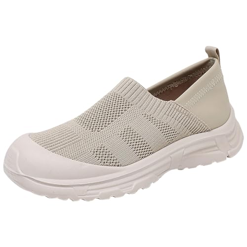Pantoletten Mesh Walking Hohe Runde Zehe Stricken Elegant Dirndl Schuhe Turnschuhe rutschfeste Turnschuhe Joggingschuhe Fitnessschuhe Straßenlaufschuhe Outdoor Sportschuhe von Generic