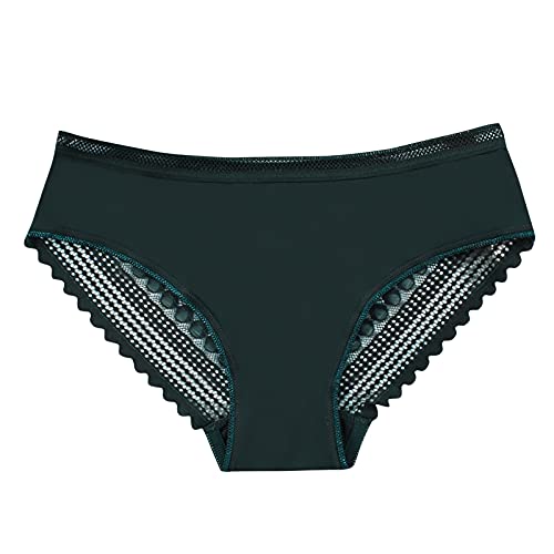 Pantys Damen Spitze Höschen String Slip Große Größen Tanga Unterwäsche Hipster Unterhose Reizwäsche Thong (Grün, S) von Generic