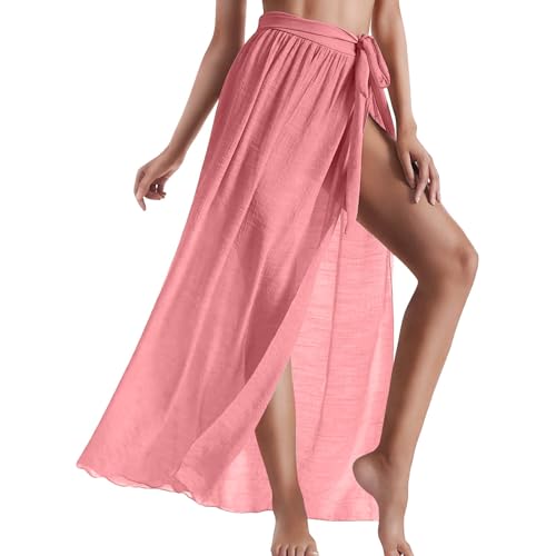 Pareos & Strandkleider für Damen Sarong Pareo Strand Wickelrock Lang Strandkleid Sexy Badeanzug Bikini Cover Up Sommer Strandtuch Leicht Bademode Strand Vertuschen Strand Wickeltuch Beach Dress von Generic