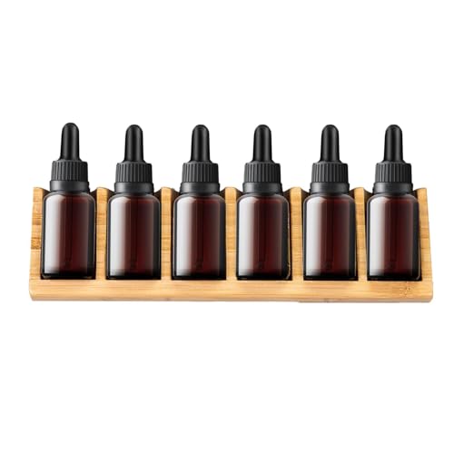 Parfümöl-Organizer, Organizer zur Aufbewahrung von Duftölen - Holzölflaschenregal mit 6 Schlitzen - Ölhalter - Tischständer für Kosmetikflasche für Öl von m Parfümöl-Organizer, Organizer zur Aufbewahrung von Duftölen - Holzölflaschenregal mit 6 Schlitzen - Ölhalter - Tischständer für Kosmetikflasche für Öl von m von Generic