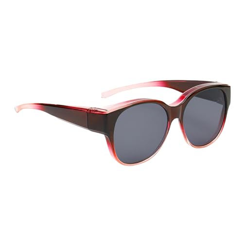 Passt auf Sonnenbrillen – polarisiert auf Gläsern, leichte UV-Brillen | Umwickeln Sie die Sonnenbrille für Outdoor-Aktivitäten beim Golfen oder Wandern, Gradient Red and Gray Pieces, Se référer au von Generic