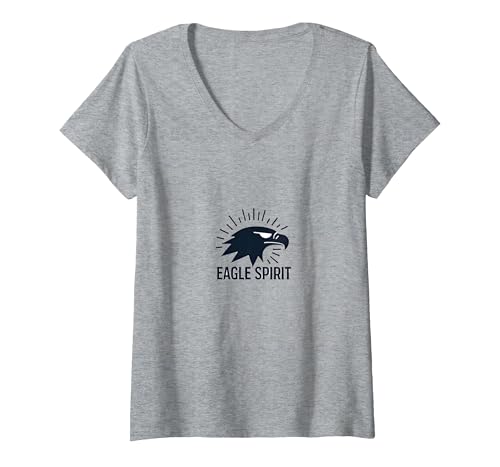 Patriotic Eagle Spirit American Pride Herren Grafik T-Shirt mit V-Ausschnitt, Damen, Grau Meliert, S von Generic