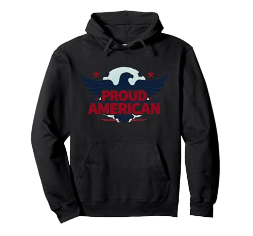 Patriotische USA-Flagge für Herren Pullover Hoodie, Unisex für Erwachsene, Schwarz, S von Generic