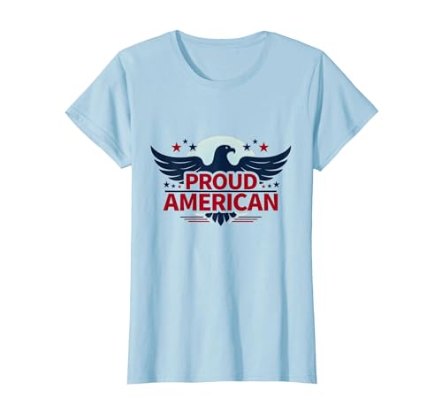Patriotische USA-Flagge für Herren T-Shirt, Damen, Himmelblau, XS Patriotische USA-Flagge für Herren T-Shirt, Damen, Himmelblau, XS von Generic