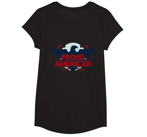 Patriotische USA-Flagge für Herren T-Shirt, Girls, Schwarz, XS Patriotische USA-Flagge für Herren T-Shirt, Girls, Schwarz, XS von Generic