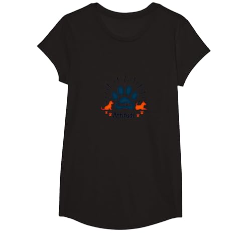 Pawsitive Attitude Hundeliebhaber Haustier T-Shirt, Girls, Schwarz, XS Pawsitive Attitude Hundeliebhaber Haustier T-Shirt, Girls, Schwarz, XS von Generic