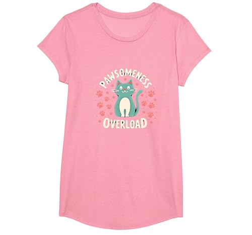 Pawsomeness Katzenpfote T-Shirt, Girls, Rosa, XS Pawsomeness Katzenpfote T-Shirt, Girls, Rosa, XS von Generic