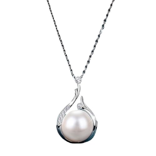 Pearl Damenhalskette Perle Crystal Halskette Geschenke Perlenkette Für Damen, Personalisierbar, Diamant, Stilvolle Perlen, Schlüsselbein-Kettenanhänger von Generic