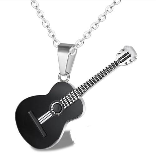 Pearl Damenhalskette Perle Crystal Halskette Geschenke Schmuck Kreative Personalisierte Musik Gitarre Anhänger Halskette Für Männer Und Frauen von Generic