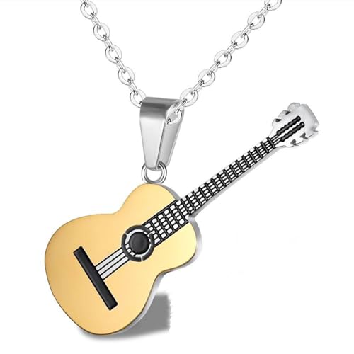 Pearl Damenhalskette Perle Crystal Halskette Geschenke Schmuck Kreative Personalisierte Musik Gitarre Anhänger Halskette Für Männer Und Frauen von Generic