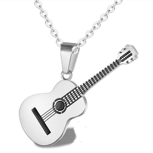 Pearl Damenhalskette Perle Crystal Halskette Geschenke Schmuck Kreative Personalisierte Musik Gitarre Anhänger Halskette Für Männer Und Frauen von Generic