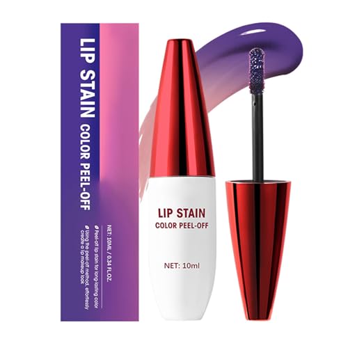 Peel Off Lippenfarbe,Langanhaltender Lip Gloss - Mattierende Abziehbare Lippenfarbe Für Damen - Nicht Klebende Pflegende Lippen Makeup Lippenstift von Generic