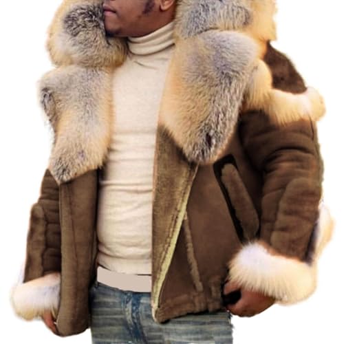 Pelzmantel Herren Lang Fellmantel Kunstfell Plüschjacke Winterjacke Warm Mantel Pelzjacke Langarm Revers Faux Cardigan Felljacke Wintermantel Thermojacke Männer Parka Kunstpelz L-5XL Pelzmantel Herren Lang Fellmantel Kunstfell Plüschjacke Winterjacke Warm Mantel Pelzjacke Langarm Revers Faux Cardigan Felljacke Wintermantel Thermojacke Männer Parka Kunstpelz L-5XL von Generic