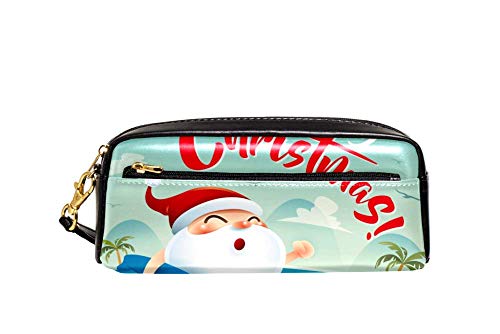 Pencil Case Sommerferien Weihnachten Weihnachtsmann Bleistift Beutel Große Kapazität Make-Up Tasche Mit Reißverschluss Bleistiftetui Für Mädchen College Jungen von Generic