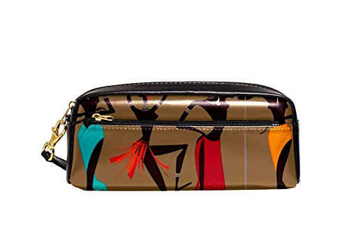 Pencil Case Tanzende Afrikanische Frauen Mit Ethnischen Stammes Stiftetasche Mit Reißverschluss Make-Up Tasche Tragbar Bleistifttasche Für Studenten Jungen Damen von Generic