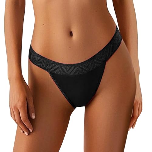 Perioden Unterwäsche Thongs Unterhosen String Tanga Nahtlos Sport Absorbierend Menstruation Sporty Unterwäsche Frauen Seamless Hohe Taille Breiter Bund Unsichtbarer Slip Tanga Panties Underwear von Generic