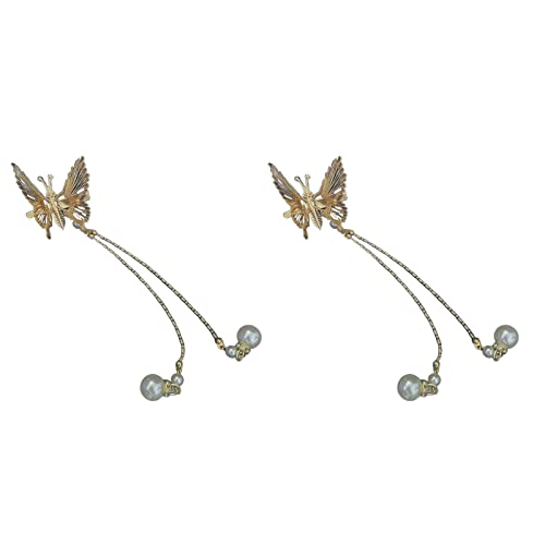 Perlen Haarspange Zittern-Schmetterling Haarspangen Zubehör Kopfschmuck Schmuck Kopfbedeckung Perlen Kopfschmuck von Generic