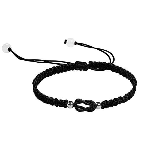 Perlen für armbänder Armschmuck An Mein Enkelin-Armband, für Immer miteinander verbunden, Enkelin, verstellbares Gliederarmband, Geschenk Armkette- Mädchen (Black, One Size) von Generic