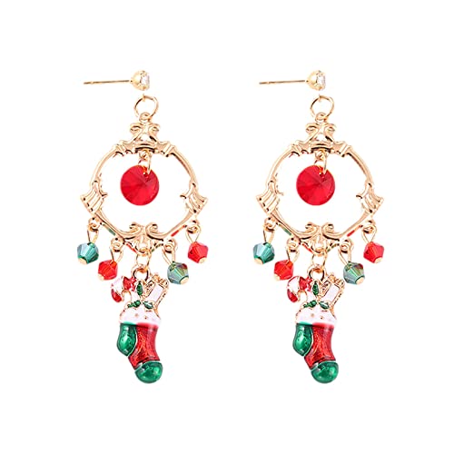 Persönlichkeit Weihnachten Tropf Öl Perlenkette Quasten Ohrringe für Frauen von Generic