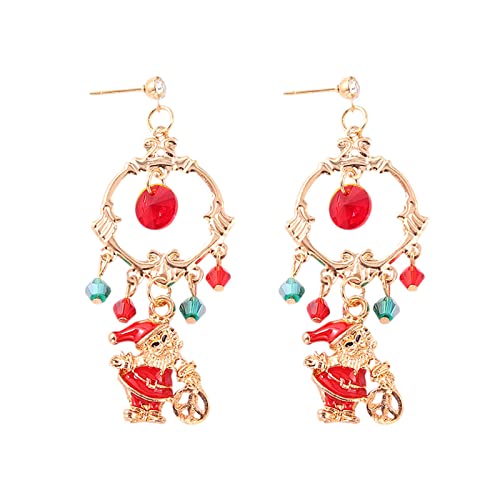 Persönlichkeit Weihnachten Tropf Öl Perlenkette Quasten Ohrringe für Frauen von Generic