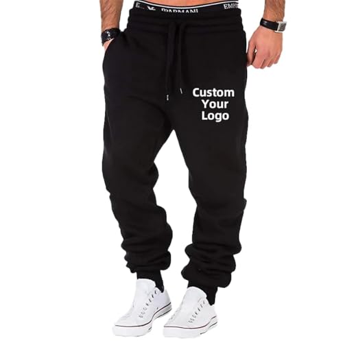 Personalisiert Hosen Personalisierte Ihre Logo Hosen Herren Mode Sport Hosen Übergröße Jogging Hosen Lässig Jogginghosen Color3,M von Generic
