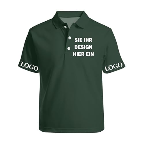 Personalisiert Poloshirt Herren und Damen Gestalten Sie Ihren eigenen Text Logo und Business polohemd mit selbst gestalten Foto Polo Shirts für Golfer von Generic
