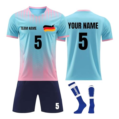 Personalisierte Fußballtrikot mit eigenem Namen Logo Nummer, Fußballtrikot Erwachsene Kinder, benutzerdefinierte Fußballtrikot Shorts Socken Jungen Herren Personalisierte Fußballtrikot mit eigenem Namen Logo Nummer, Fußballtrikot Erwachsene Kinder, benutzerdefinierte Fußballtrikot Shorts Socken Jungen Herren von Generic