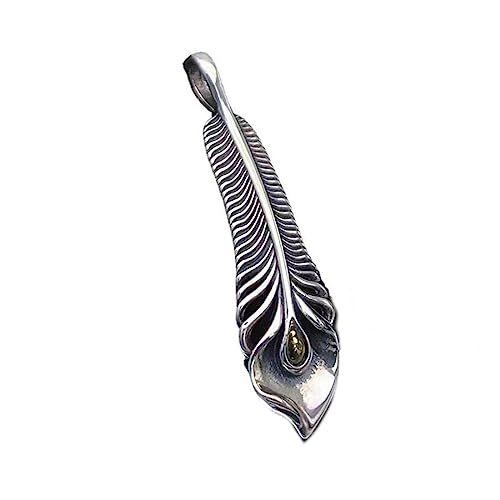 Personalisierte Halskette mit Federanhänger aus S925er Sterlingsilber für Damen und Herren von Generic