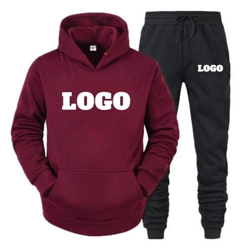 Personalisierte Herren Sets Trainingsanzug Kapuze Sweatshirt + Hose Zweiteiliges Set Benutzerdefiniert Logo Hoodie & Jogginghose Anzug Unisex Sport Freizeit Outfits Color2,L Personalisierte Herren Sets Trainingsanzug Kapuze Sweatshirt + Hose Zweiteiliges Set Benutzerdefiniert Logo Hoodie & Jogginghose Anzug Unisex Sport Freizeit Outfits Color2,L von Generic