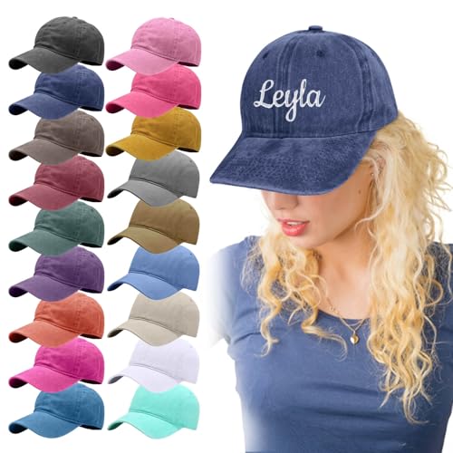Personalisierte Kappe Cap Personalisiert Besticken Lassen, Kappe Personalisiert Mit Bestickt Text, Logo Und Photo, Basecap Selbst Gestalten Personalisierte Geschenke Multicolor von Generic