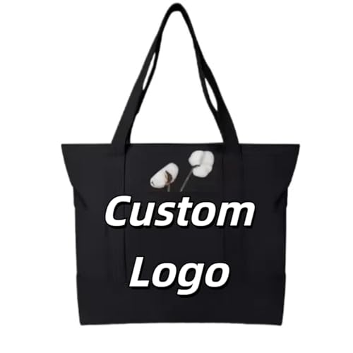 Personalisierte Logo Mode Taschen Personalisiert Schultertaschen Groß Kapazität Damen Einkaufen Reißverschluss Segeltuch Handtaschen Color1,35 * 40 * 5CM Personalisierte Logo Mode Taschen Personalisiert Schultertaschen Groß Kapazität Damen Einkaufen Reißverschluss Segeltuch Handtaschen Color1,35 * 40 * 5CM von Generic