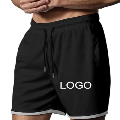 Personalisierte Logo Text Bedruckt Kurz Hosen Personalisiert Herren Mode Laufen Casual Hosen Sport Strand Hosen Color2,M von Generic