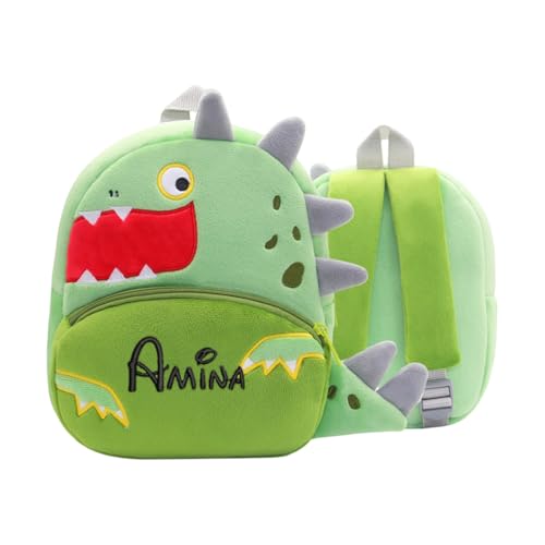 Personalisierte Rucksack Kinder Mit Gestickt Namen,Cartoon Tier Rucksack, Niedlich Kleinkind Tasche Niedlich Schulranzen Für 3-6 Jahre Kinder, Geschenk Für Kindergarten Kinder (G) von Generic
