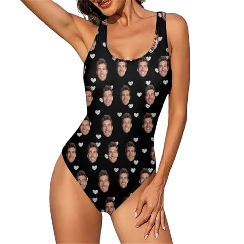 Personalisierter Badeanzug Damen Einteilig mit Foto Lustige Badebekleidung Mit Foto bedrucken lassen Geschenk für Freundin Frau Strandmode Resort-Badebekleidung Personalisierter Badeanzug Damen Einteilig mit Foto Lustige Badebekleidung Mit Foto bedrucken lassen Geschenk für Freundin Frau Strandmode Resort-Badebekleidung von Generic