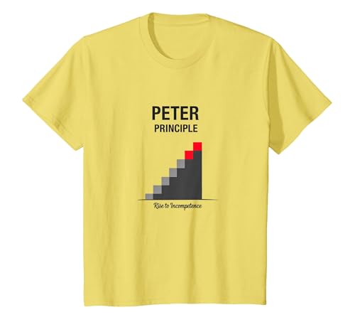 Peter-Peter-Prinzip: Grafik „Aufstieg zur Inkompetenz“ T-Shirt, Kinder, Gelb, 104 von Generic