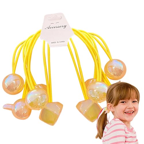 Pferdeschwanz-Halter mit Blasen, Haargummis mit doppelter Kugel – Haargummis für Kleinkinder für Mädchen, elastische Haarbänder, elastisches Armband für Haarklammern, Zubehör von Generic