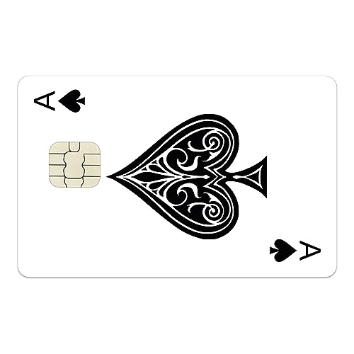 Pik-Ass Kreditkarten Aufkleber, EC Karten Aufkleber, Ace of Spades Credit Card Skin Cover Sticker (Large Chip) Blau von Generic
