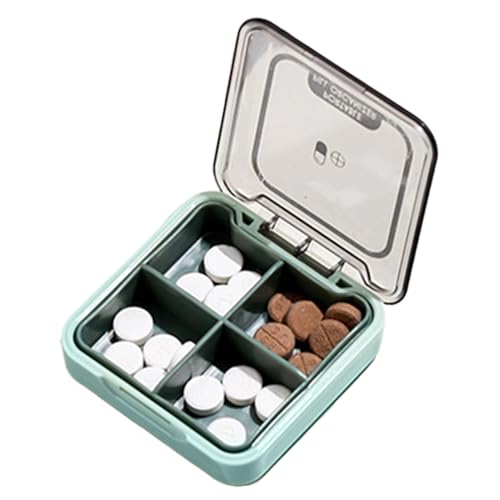 Pillendose für unterwegs, Pillendose für Reisen - wasserdichte Medikamentenbox, tägliche Pillendose für Reisen, tragbare Versiegelungs-Pillendose mit Nahrungsergänzungsfach von Generic
