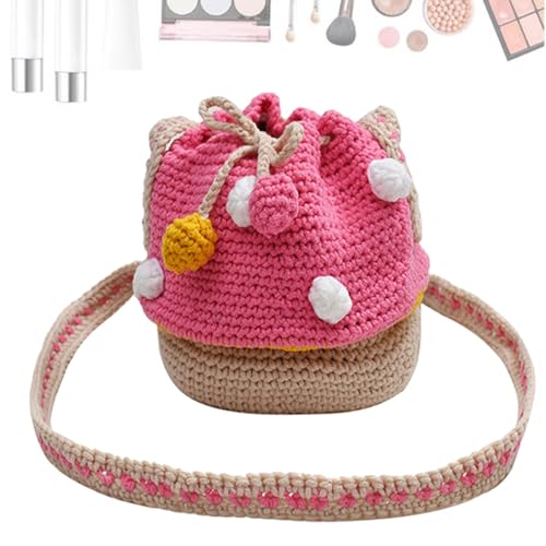 Pilztasche für Frauen, gestrickte Pilzhandtaschen | Messenger Bag - lässige Umhängetasche für Frauen, gehäkelte Handtasche, gestrickte Umhängetasche, handgewebt, multiv Pilztasche für Frauen, gestrickte Pilzhandtaschen | Messenger Bag - lässige Umhängetasche für Frauen, gehäkelte Handtasche, gestrickte Umhängetasche, handgewebt, multiv von Generic