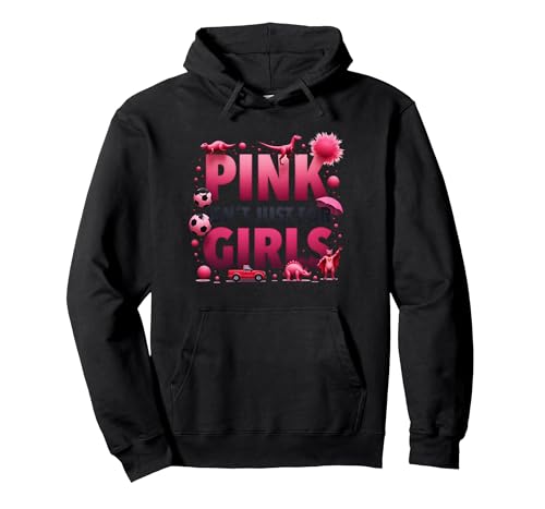 Pink Isn't Just for Girls Pink Boys Dinosaurier Soccer Fun Pullover Hoodie, Unisex für Erwachsene, Schwarz, M von Generic
