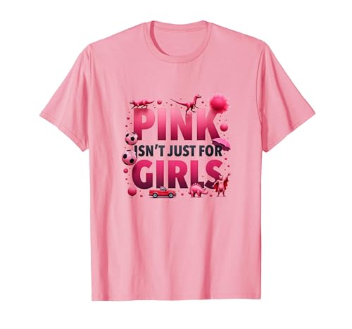 Pink Isn't Just for Girls Pink Boys Dinosaurier Soccer Fun T-Shirt, Herren, Rosa, S von Generic