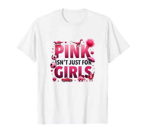 Pink Isn't Just for Girls Pink Boys Dinosaurier Soccer Fun T-Shirt, Herren, Weiß, XL von Generic